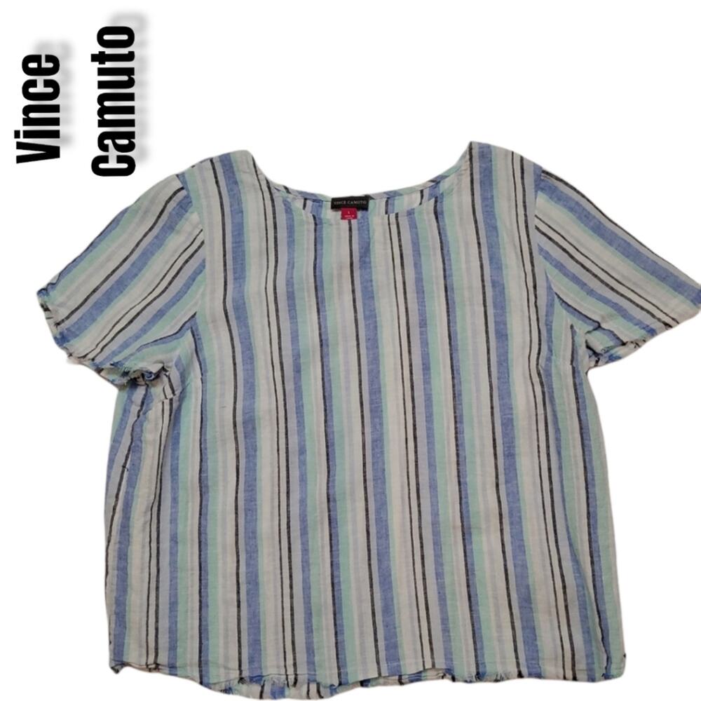 Vince Camuto Linen/Cotton Top Size L